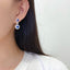 14K GOLD 3.46 CTW NATURAL SAPPHIRE & DIAMOND EARRINGS