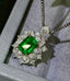 14K GOLD 1.70 CT VIVID GREEN NATURAL EMERALD & DIAMOND RING/PENDANT( WITHOUT CHAIN )