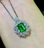 14K GOLD 1.70 CT VIVID GREEN NATURAL EMERALD & DIAMOND RING/PENDANT( WITHOUT CHAIN )