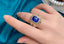 14K GOLD 5.29 CTW NATURAL SAPPHIRE & SAPPHIRE RING