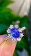14K GOLD 2.31 CTW NATURAL SAPPHIRE & DIAMOND RING