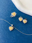 14K GOLD 2.32 CTW NATURAL YELLOW DIAMOND & DIAMOND JEWELRY SET