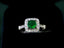 14K GOLD 0.94 CTW VIVID GREEN NATURAL EMERALD & DIAMOND RING