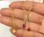 14K GOLD 0.70 CTW NATURAL RUBY & DIAMOND NECKLACE