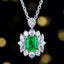 14K GOLD 1.86 CTW VIVID GREEN NATURAL EMERALD & DIAMOND RING/PENDANT( WITHOUT CHAIN )