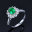 14K GOLD 1.86 CTW VIVID GREEN NATURAL EMERALD & DIAMOND RING/PENDANT( WITHOUT CHAIN )