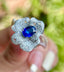 14K GOLD 2.34 CTW NATURAL SAPPHIRE & DIAMOND RING