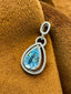 14K GOLD 1.66 CT NATURAL AQUAMARINE & DIAMOND PENDANT( WITHOUT CHAIN )