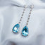 14K GOLD 7.82 CTW NATURAL AQUAMARINE & DIAMOND EARRINGS