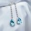 14K GOLD 7.82 CTW NATURAL AQUAMARINE & DIAMOND EARRINGS