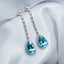 14K GOLD 7.82 CTW NATURAL AQUAMARINE & DIAMOND EARRINGS