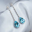 14K GOLD 7.82 CTW NATURAL AQUAMARINE & DIAMOND EARRINGS