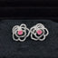 14K GOLD 0.68 CTW NATURAL PINK DIAMOND & DIAMOND EARRINGS