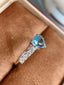 14K GOLD 1.40 CTW NATURAL AQUAMARINE & DIAMOND RING