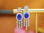 14K GOLD 3.21 CTW NATURAL SAPPHIRE & DIAMOND EARRINGS