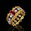 14K GOLD 0.81 CTW NATURAL RUBY & DIAMOND RING