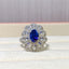 14K GOLD 2.86 CTW NATURAL SAPPHIRE & DIAMOND RING/PENDANT( WITHOUT CHAIN )