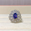 14K GOLD 2.86 CTW NATURAL SAPPHIRE & DIAMOND RING/PENDANT( WITHOUT CHAIN )