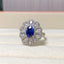 14K GOLD 2.86 CTW NATURAL SAPPHIRE & DIAMOND RING/PENDANT( WITHOUT CHAIN )