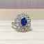 14K GOLD 2.86 CTW NATURAL SAPPHIRE & DIAMOND RING/PENDANT( WITHOUT CHAIN )