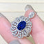 14K GOLD 2.86 CTW NATURAL SAPPHIRE & DIAMOND RING/PENDANT( WITHOUT CHAIN )