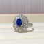 14K GOLD 2.86 CTW NATURAL SAPPHIRE & DIAMOND RING/PENDANT( WITHOUT CHAIN )