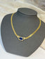 14K GOLD 2.70 CT NATURAL SAPPHIRE & DIAMOND NECKLACE