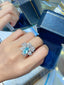 14K GOLD 3.20 CTW NATURAL PARAIBA TOURMALINE & DIAMOND RING