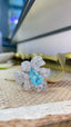 14K GOLD 3.20 CTW NATURAL PARAIBA TOURMALINE & DIAMOND RING