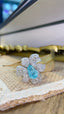 14K GOLD 3.20 CTW NATURAL PARAIBA TOURMALINE & DIAMOND RING