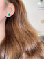 14K GOLD 5.17 CTW NATURAL EMERALD & DIAMOND EARRINGS