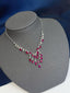 14K GOLD 4.20 CT NATURAL RUBY & DIAMOND NECKLACE