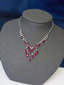 14K GOLD 4.20 CT NATURAL RUBY & DIAMOND NECKLACE