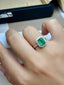 14K GOLD 1.35 CT NATURAL EMERALD & DIAMOND RING