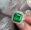 14K GOLD 1.81 CT NATURAL EMERALD & DIAMOND RING/PENDANT( WITHOUT CHAIN )