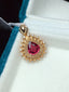 14K GOLD 1.05 CT NATURAL TOURMALINE & DIAMOND PENDANT