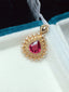 14K GOLD 1.05 CT NATURAL TOURMALINE & DIAMOND PENDANT