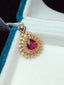 14K GOLD 1.05 CT NATURAL TOURMALINE & DIAMOND PENDANT