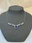 14K GOLD 2.36 CTW NATURAL SAPPHIRE & DIAMOND NECKLACE