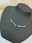 14K GOLD 2.36 CTW NATURAL SAPPHIRE & DIAMOND NECKLACE