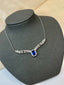 14K GOLD 2.36 CTW NATURAL SAPPHIRE & DIAMOND NECKLACE