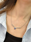 14K GOLD 2.36 CTW NATURAL SAPPHIRE & DIAMOND NECKLACE