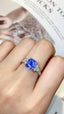 14K GOLD 4.12 CTW NATURAL SAPPHIRE & DIAMOND RING