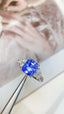 14K GOLD 4.12 CTW NATURAL SAPPHIRE & DIAMOND RING