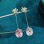 14K GOLD 13.22 CTW NATURAL KUNZITE & DIAMOND EARRINGS