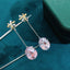 14K GOLD 13.22 CTW NATURAL KUNZITE & DIAMOND EARRINGS