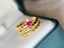 14K GOLD 0.38 CT NATURAL RUBY RING