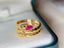 14K GOLD 0.38 CT NATURAL RUBY RING