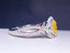 14K GOLD 0.58 CTW NATURAL YELLOW DIAMOND & DIAMOND RING