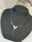 14K GOLD 23.25 CT NATURAL TANZANITE & DIAMOND NECKLACE